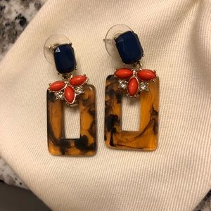 BaubleBar tortoise statement earrings